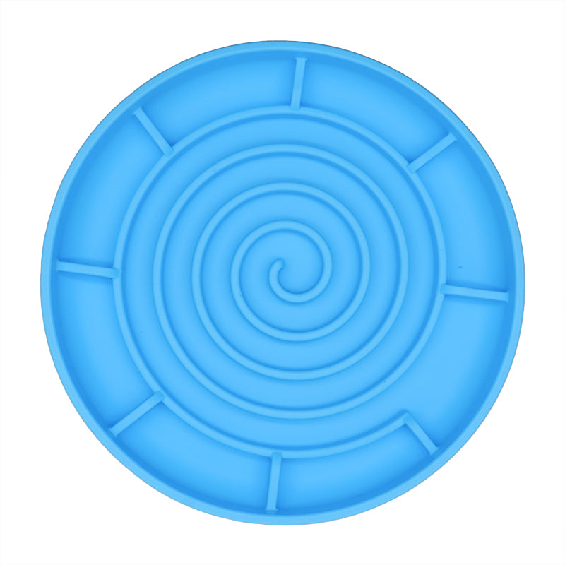 KFX-7280317 Anti-Tumble Dog Slow Food Bowl in Multiple Colors - Silicone Design, 205x205x30mm