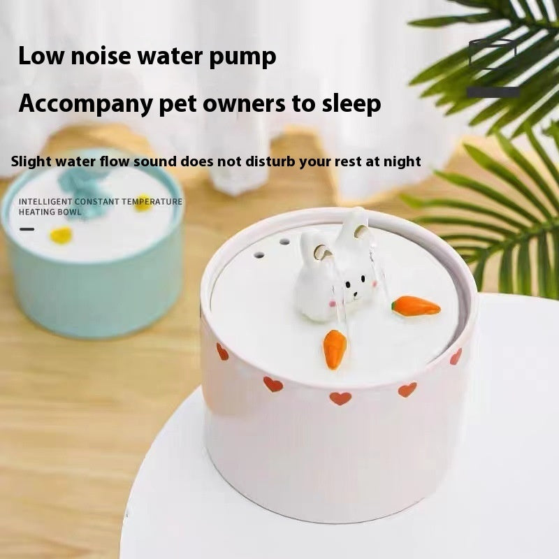 KFX-7281341 Ceramic Elephant Automatic Water Dispenser for Pets