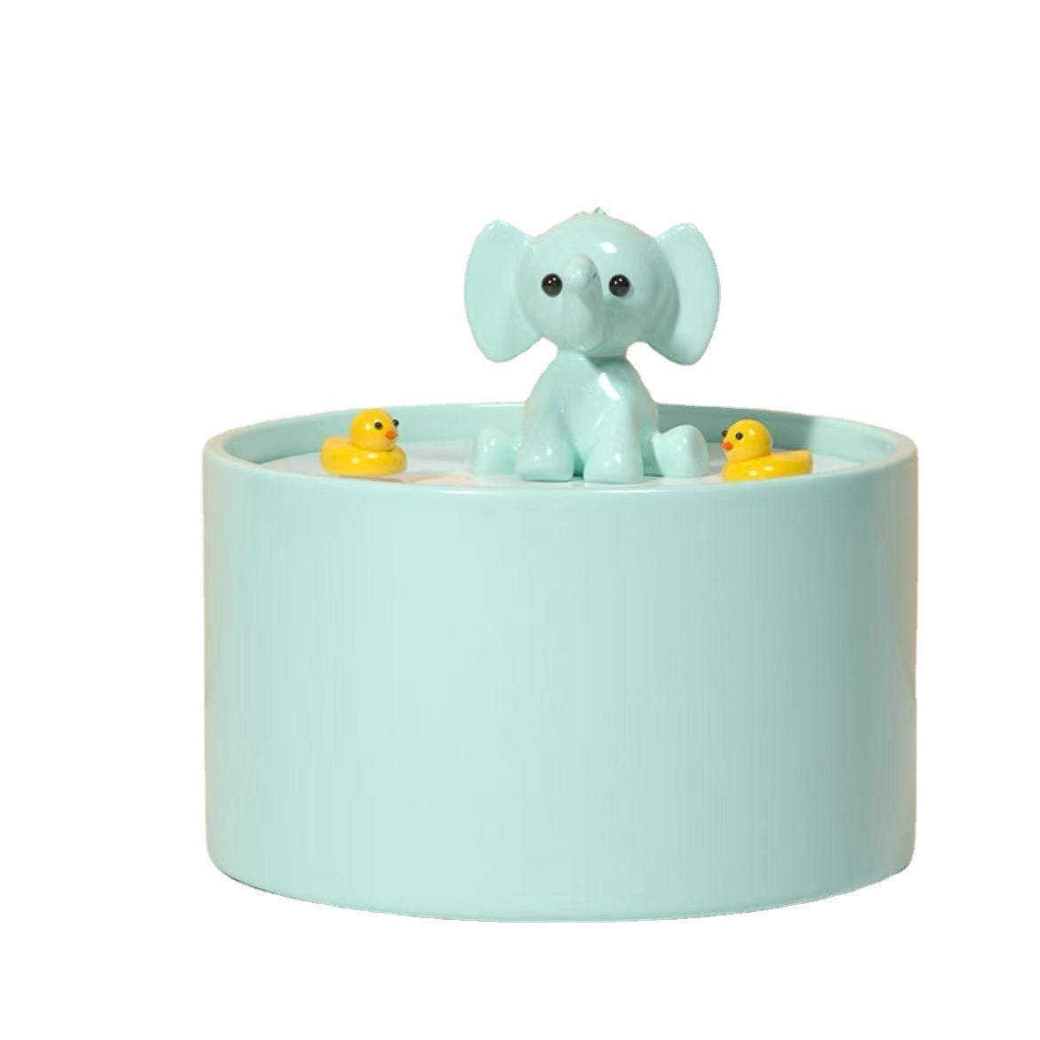 KFX-7281341 Ceramic Elephant Automatic Water Dispenser for Pets
