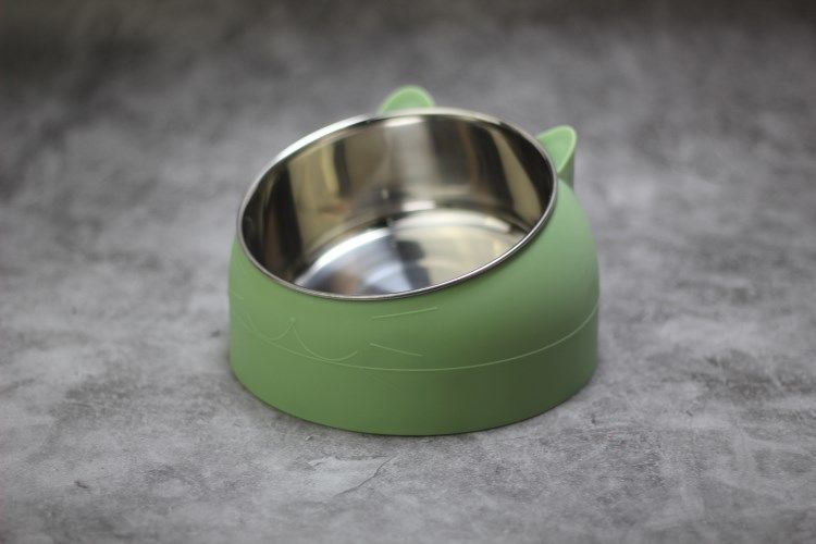 KFX-7281469 Elevated Cat Food Bowl with 304 Stainless Steel for Improved Posture and Cervical Support