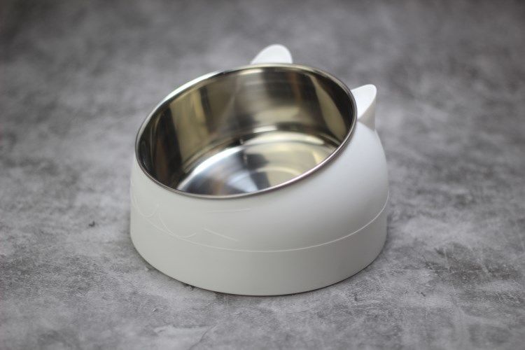 KFX-7281469 Elevated Cat Food Bowl with 304 Stainless Steel for Improved Posture and Cervical Support