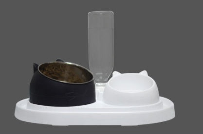 KFX-7281469 Elevated Cat Food Bowl with 304 Stainless Steel for Improved Posture and Cervical Support