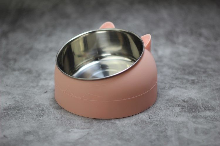 KFX-7281469 Elevated Cat Food Bowl with 304 Stainless Steel for Improved Posture and Cervical Support