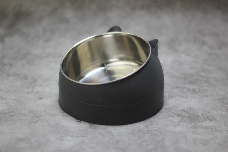 KFX-7281469 Elevated Cat Food Bowl with 304 Stainless Steel for Improved Posture and Cervical Support