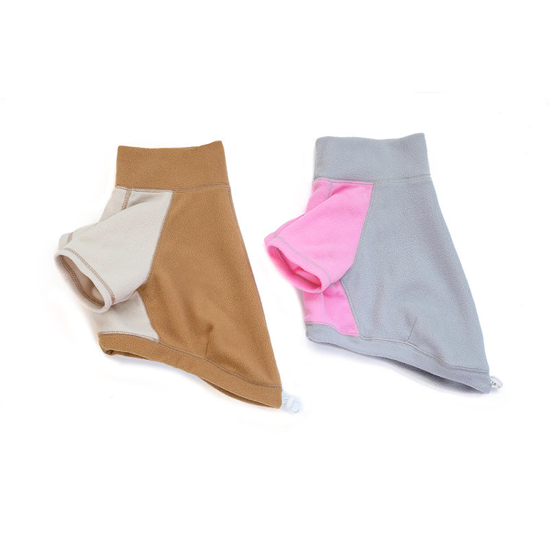 KFX-7281853 Fleece Dog Clothes with Elastic Button and Adjustable Pig Nose Design, Comfort Fit in Brown, Gray, and Pink