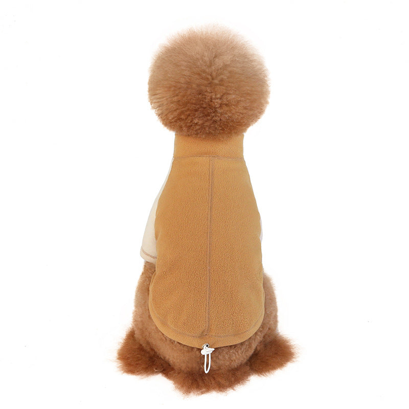 KFX-7281853 Fleece Dog Clothes with Elastic Button and Adjustable Pig Nose Design, Comfort Fit in Brown, Gray, and Pink