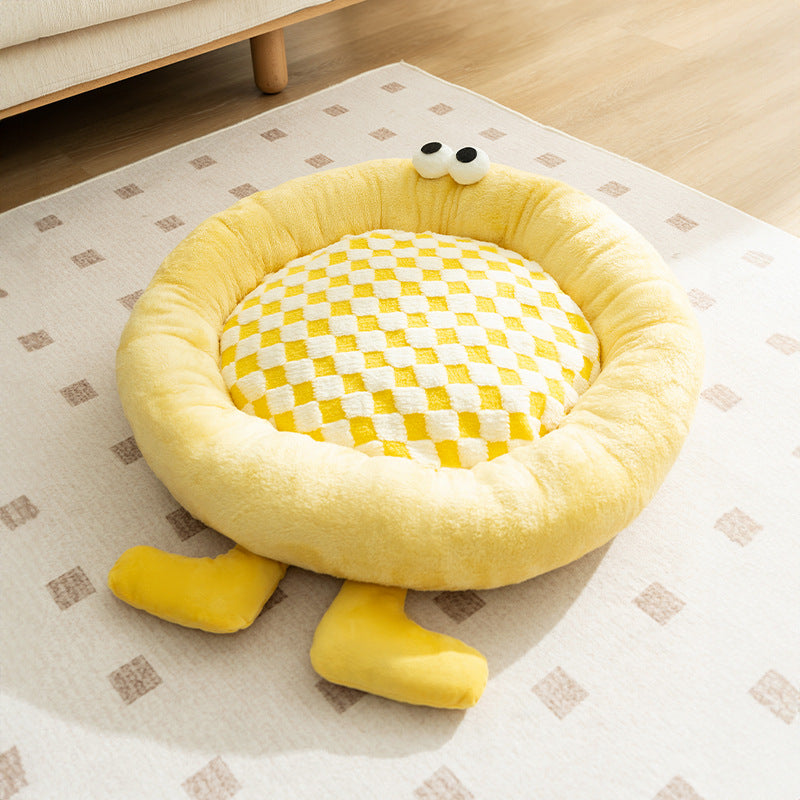 KFX-7282749 Cozy Thickened Plush Sleeping Mat for Pets - Ideal Dog and Cat Bed Nest