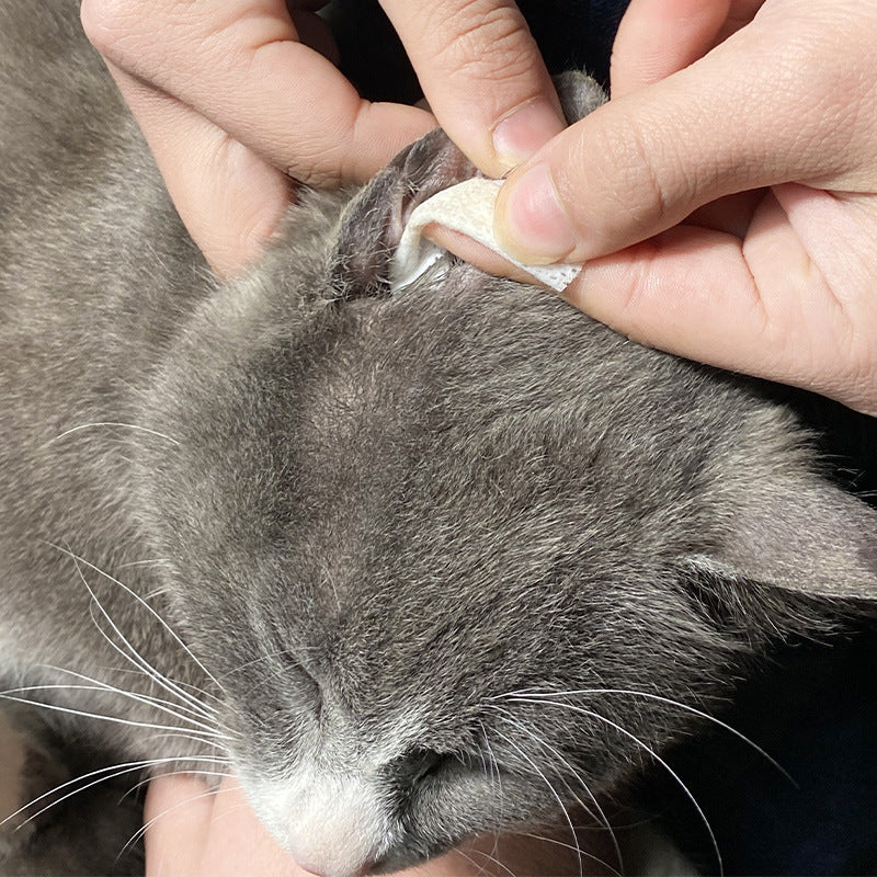 KFX-7283133 Pet Ear Cleaning Wipes for Cats and Dogs - 130 Count, Removes Earwax and Oil