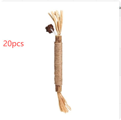 KFX-7283901 Catnip Teething Sticks for Cats - Set of 3 Sisal Pet Toys in Various Sizes