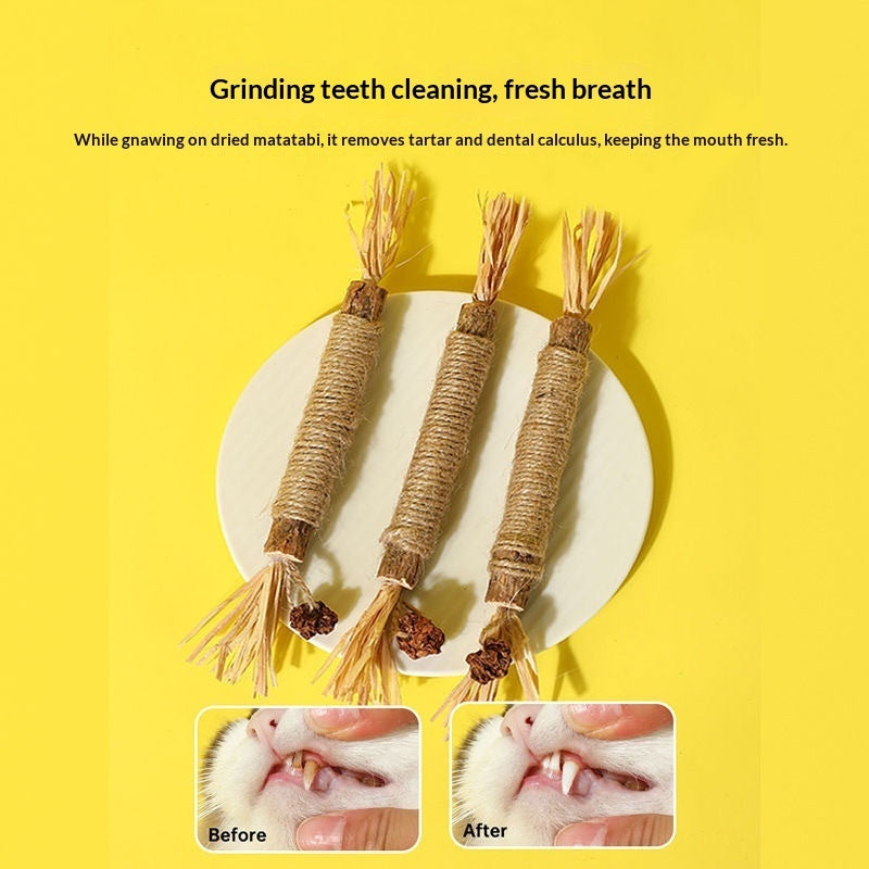 KFX-7283901 Catnip Teething Sticks for Cats - Set of 3 Sisal Pet Toys in Various Sizes