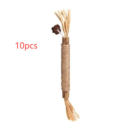 KFX-7283901 Catnip Teething Sticks for Cats - Set of 3 Sisal Pet Toys in Various Sizes