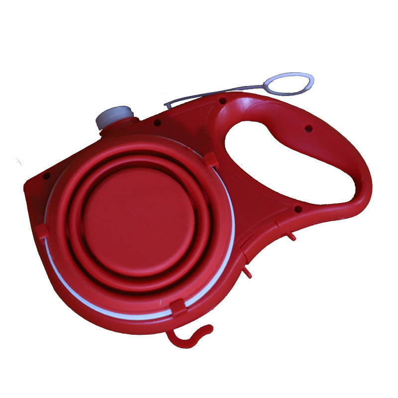 KFX-7285053 Portable Multifunctional Pet Leash with Water Bottle Holder, Durable ABS and PP Material, Ideal for Dogs