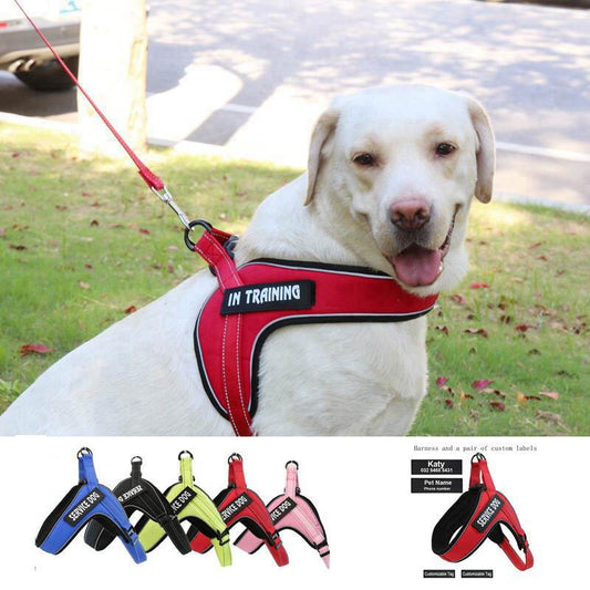 KFX-7287101 Breathable Reflective Dog Harness Vest with Adjustable Metal Buckle and Personalized Fit