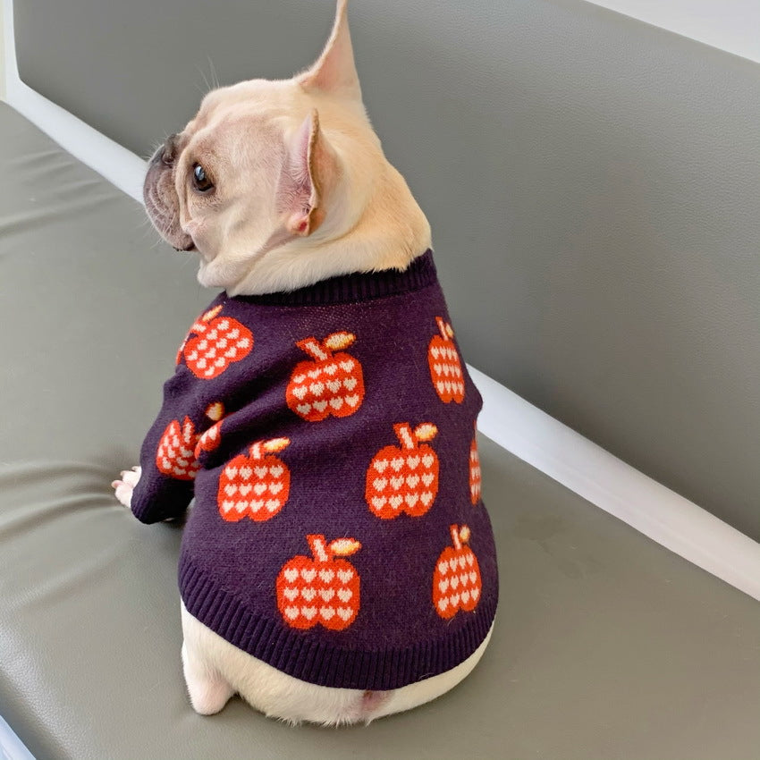 KFX-7289021 Violet Wool Sweater for Dogs - Cozy Autumn and Winter Wear, Sizes S to XXL