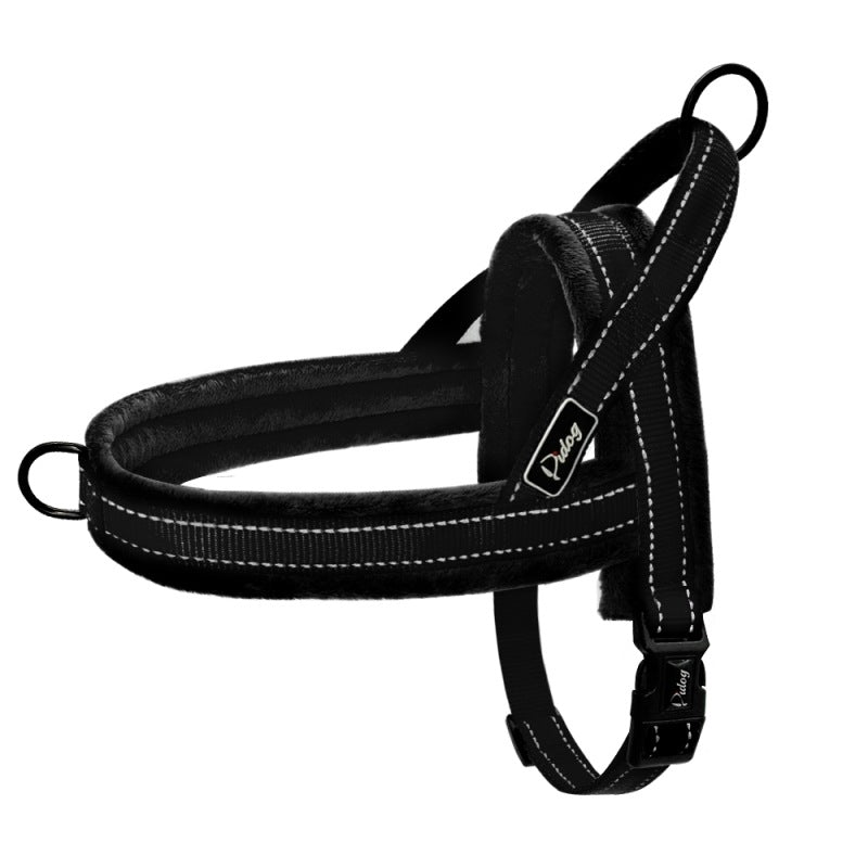KFX-7290301 Padded No-Pull Dog Harness and Leash for Large Dogs - Available in Black, Blue, and Pink
