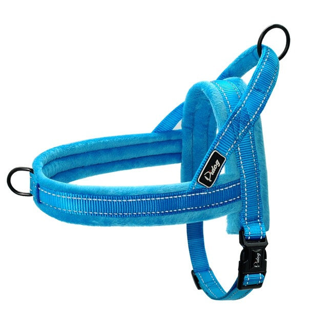 KFX-7290301 Padded No-Pull Dog Harness and Leash for Large Dogs - Available in Black, Blue, and Pink