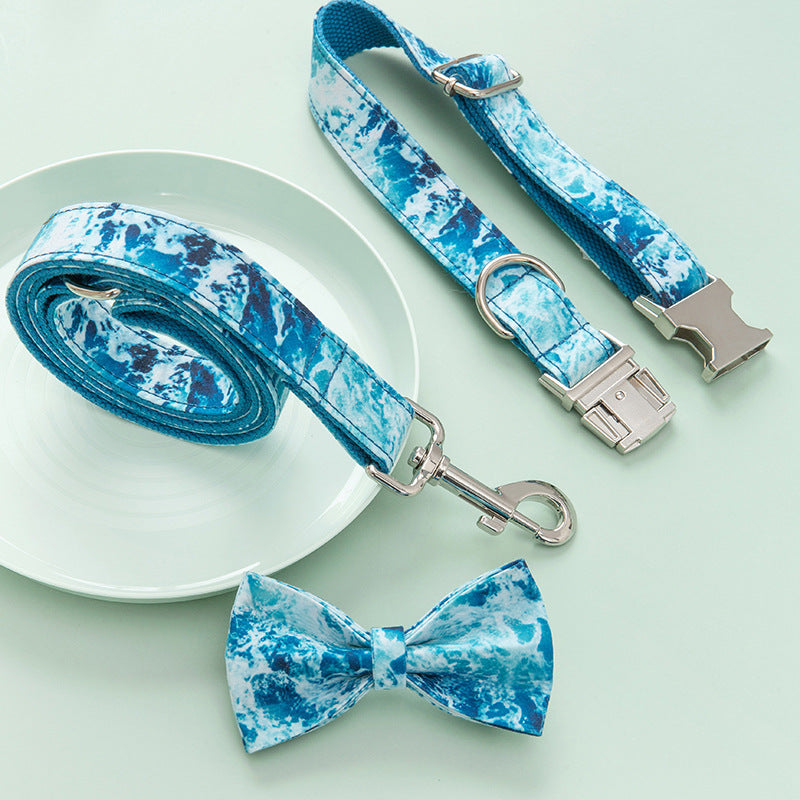 KFX-7290813 Dog Collar and Towing Rope Set - Durable Polyester for Comfortable Walks