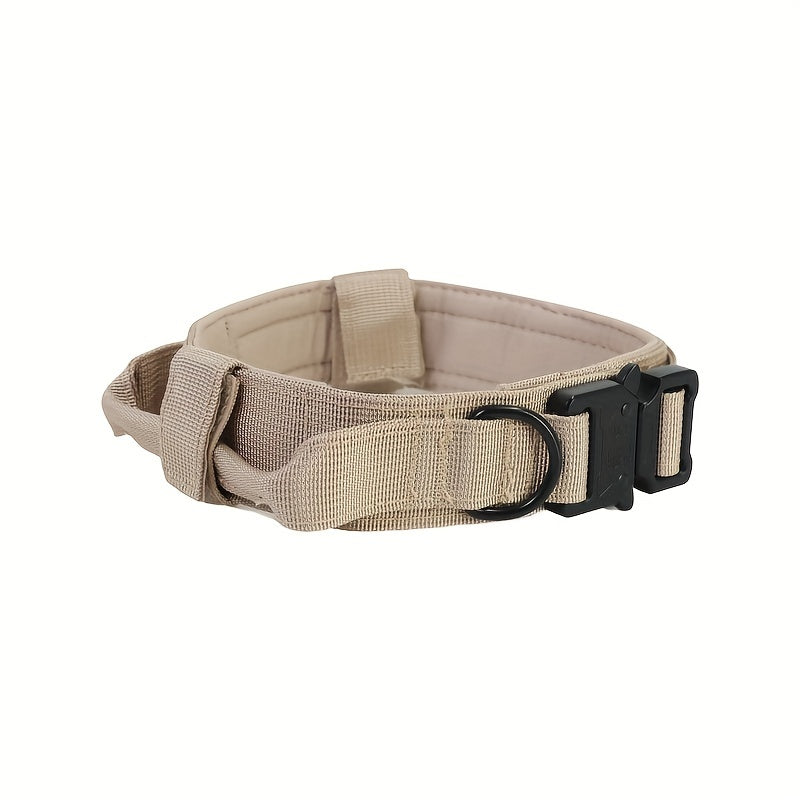 KFX-7292477 Durable Military Tactical Dog Collar with Control Handle for Medium and Large Breeds