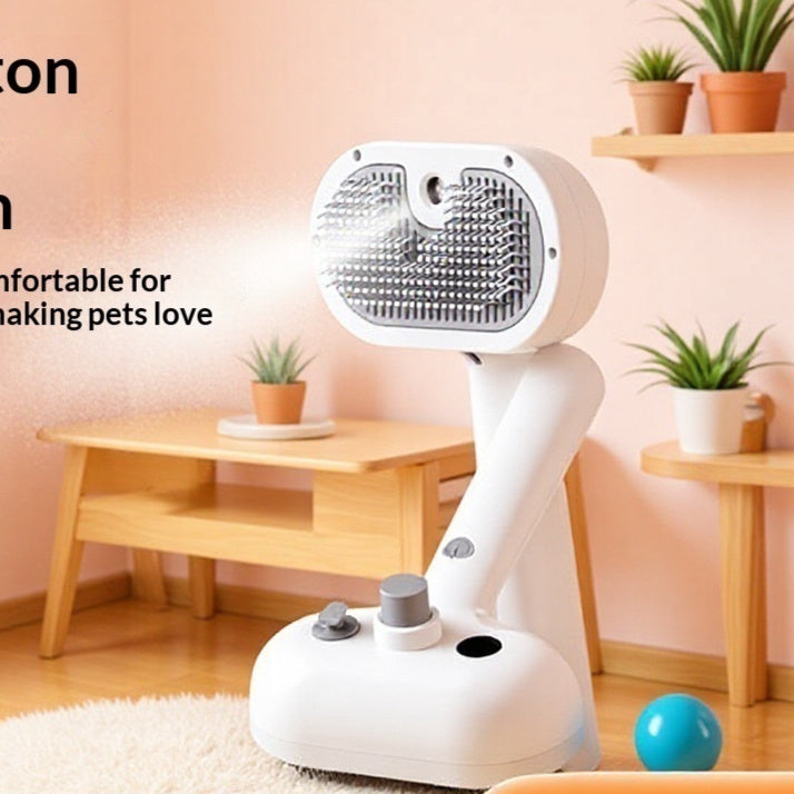KFX-7292605 One-Click Pet Hair Remover Spray Brush in White