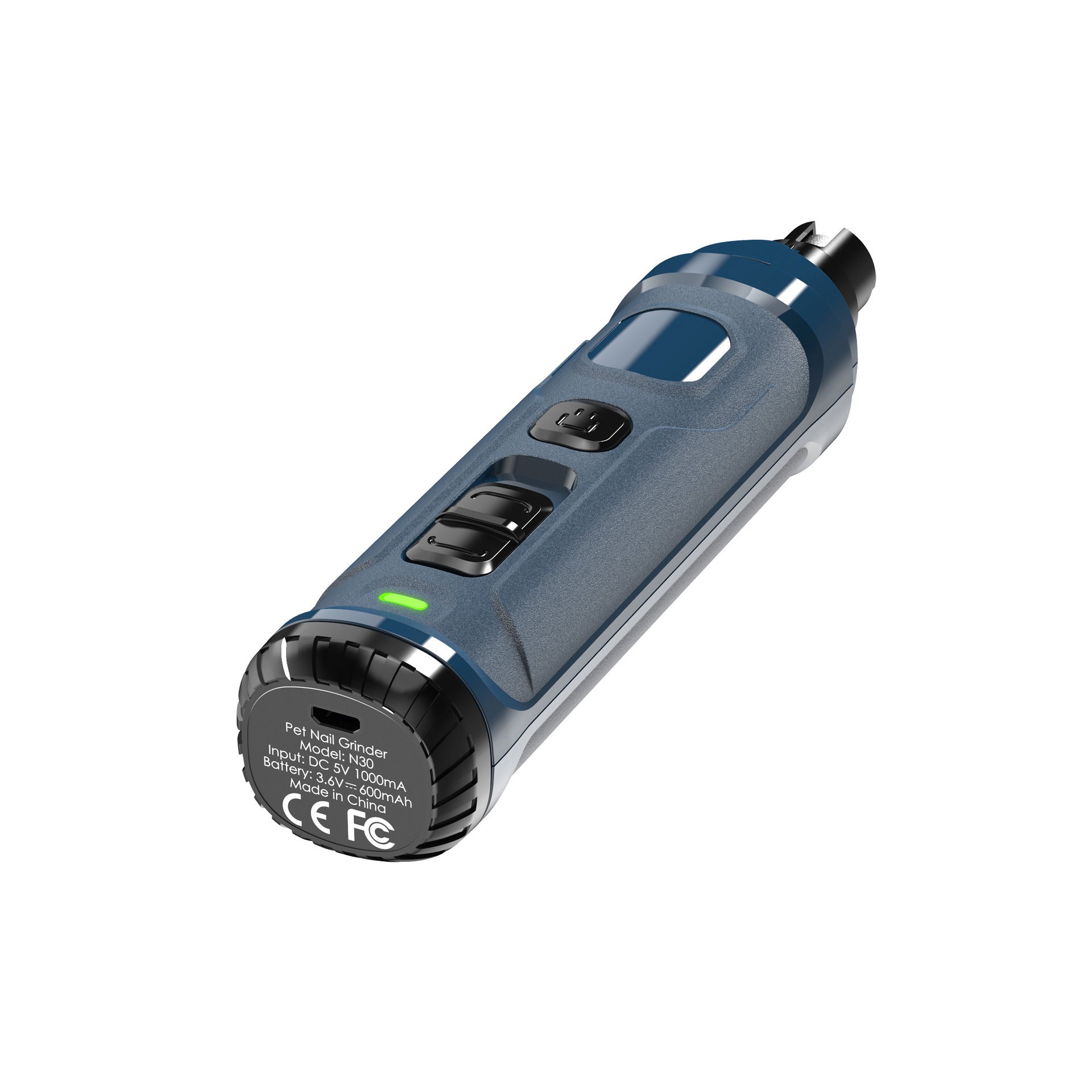 KFX-7294781 LED Pet Nail Trimmer with Double Speed Control, USB Rechargeable and Low Noise Design for Dogs and Cats