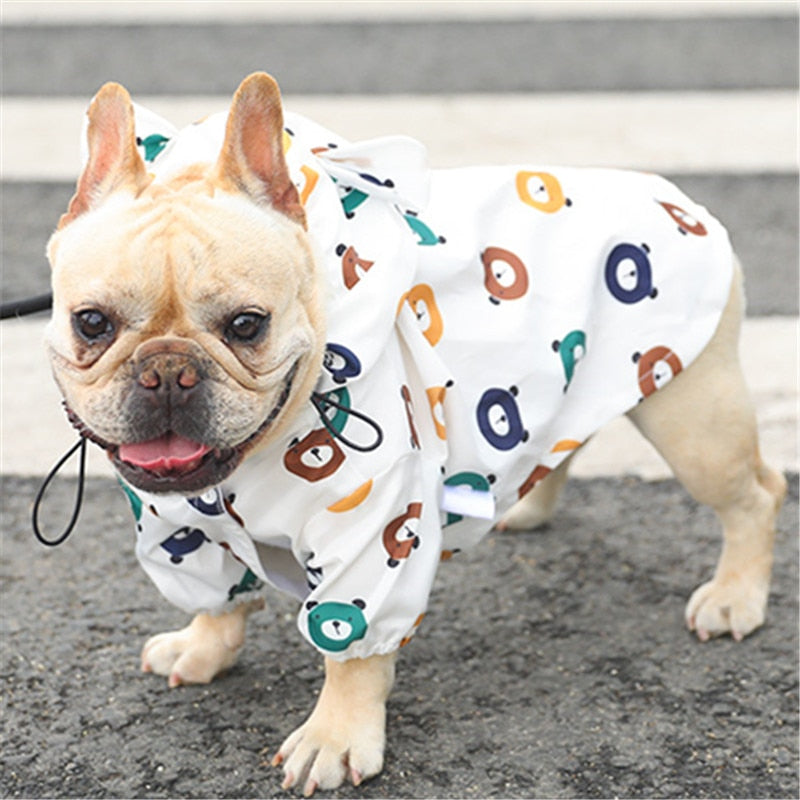 KFX-7295165 Waterproof Two-Legged Raincoat for Puppies - Casual Bear Suit, Multiple Sizes Available