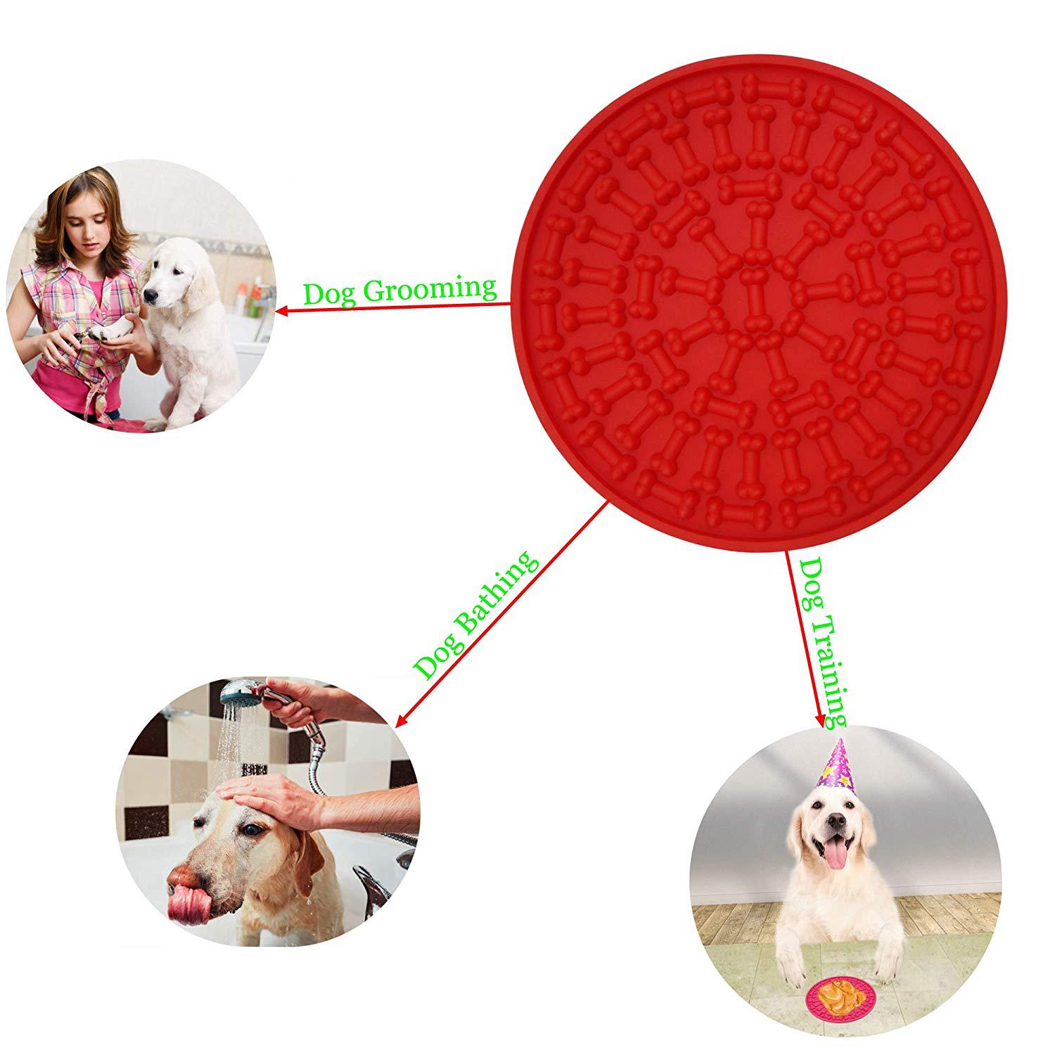 KFX-7297597 Food Grade Silicone Dog Licking Pad for Treats and Anxiety Relief, Ideal for Dogs
