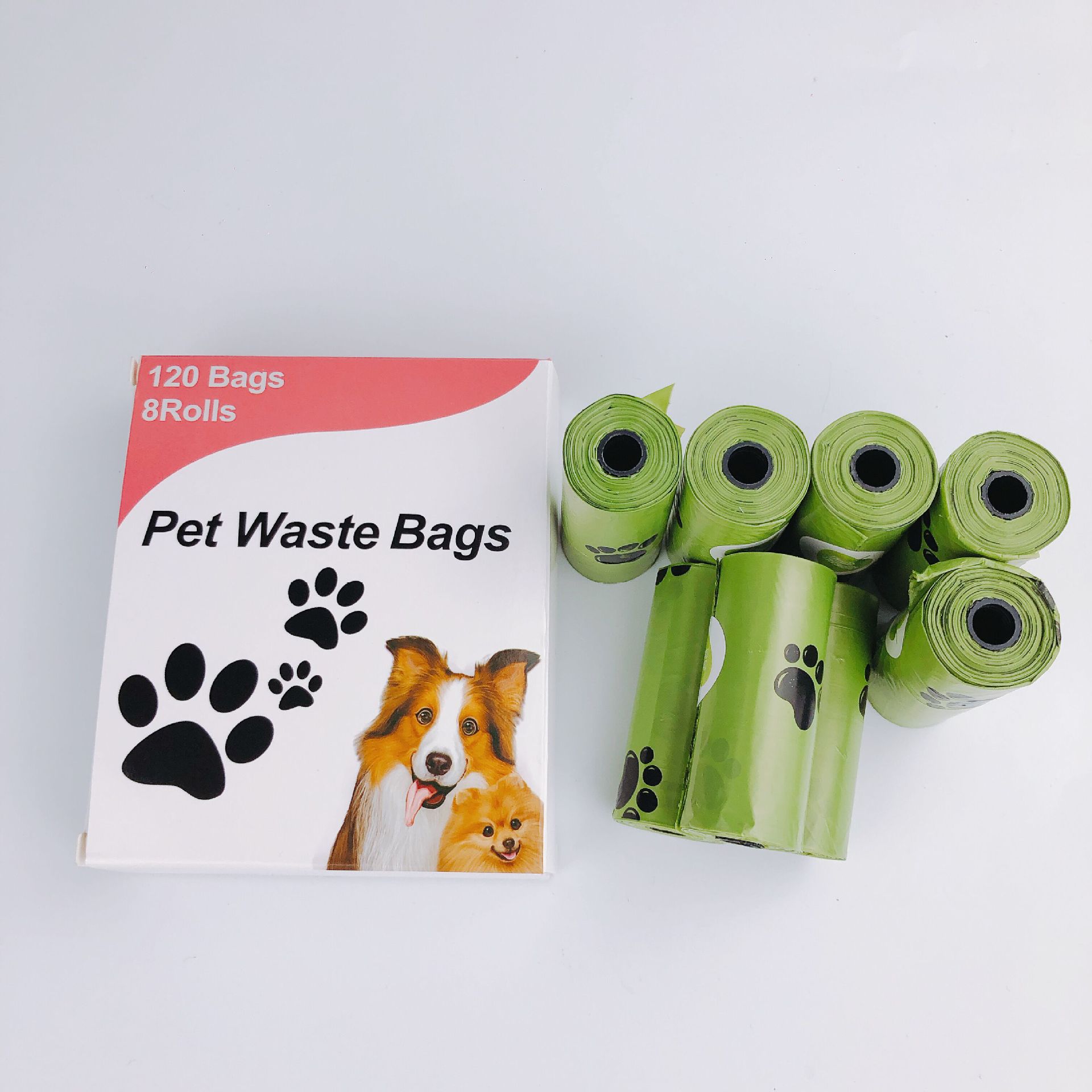 KFX-7299005 Eco-Friendly Dog Waste Bags - 4, 6, & 8 Roll Options with Biodegradable Material