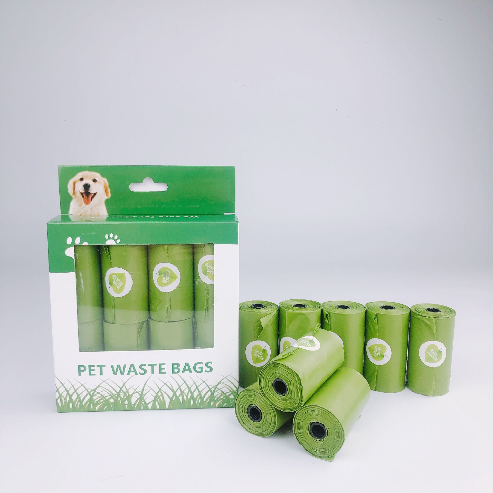 KFX-7299005 Eco-Friendly Dog Waste Bags - 4, 6, & 8 Roll Options with Biodegradable Material