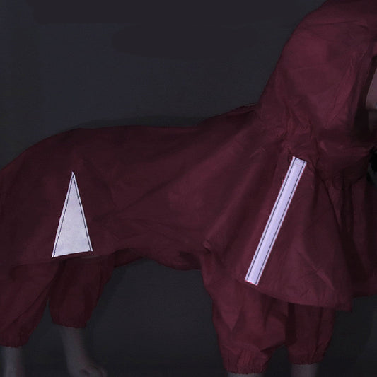KFX-7303101 Personalized Pet Hooded Raincoat - Casual Blue & Pink Options Available in XL to 5XL