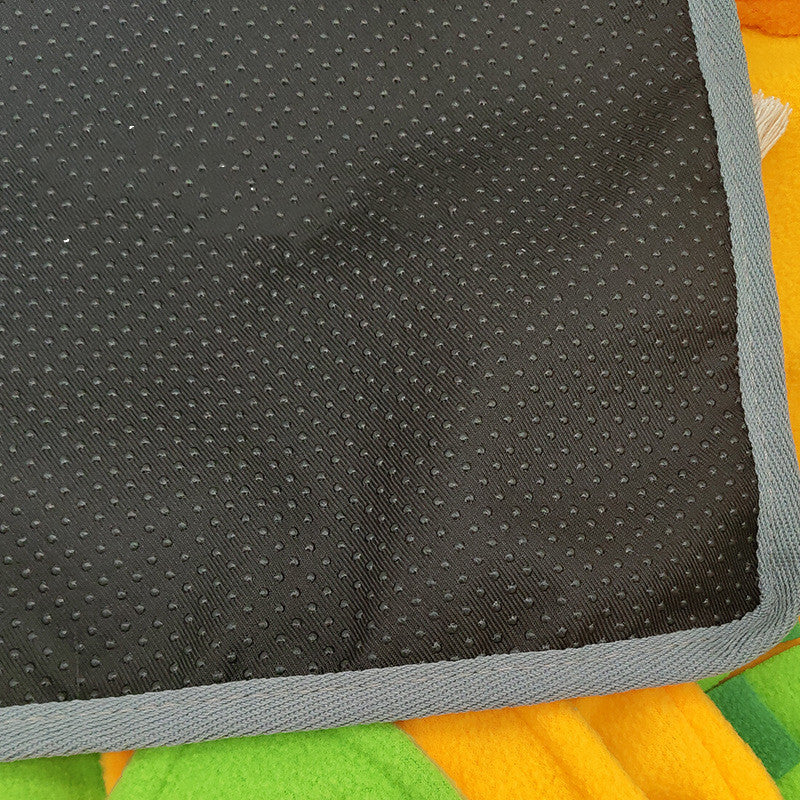 KFX-7303357 Sniff Pad for Dogs, Polar Fleece Snuffle Mat, 80x60CM, Yellow, Educational Toy