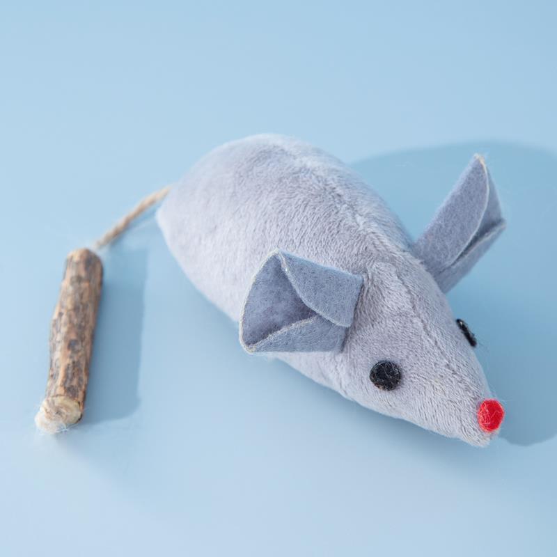 KFX-7303997 Interactive Catnip Mouse Toys with Squeak Sounds for Indoor Kittens - Engaging Playtime and Oral Health Benefits