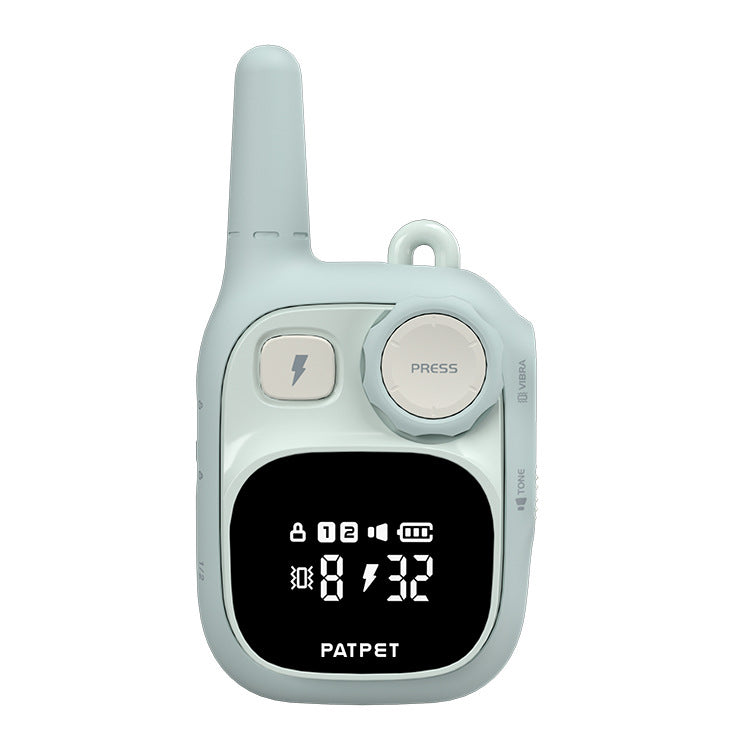 KFX-7305789 Light Blue Remote Control Dog Bark Stopper Training Shock Collar with Vibration and Buzzer Functions