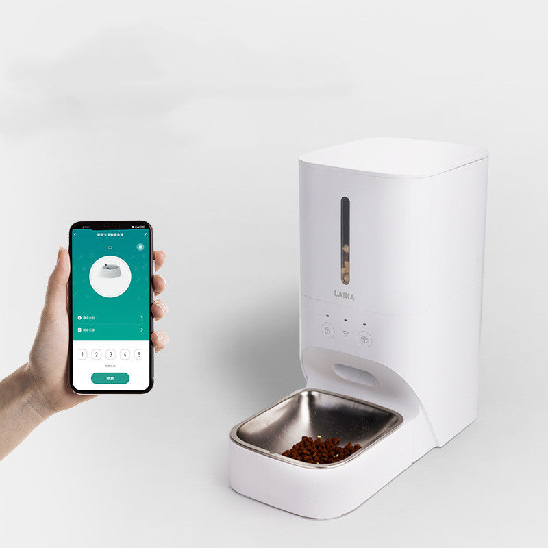 KFX-7306301 Automatic Pet Feeder with 4L Capacity, APP & Manual Control, WiFi & Bluetooth Connectivity