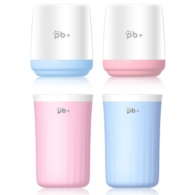 KFX-7310141 Pet Foot Cleansing Cup - Available in Cherry Pink and Sky Blue, Small & Large Sizes