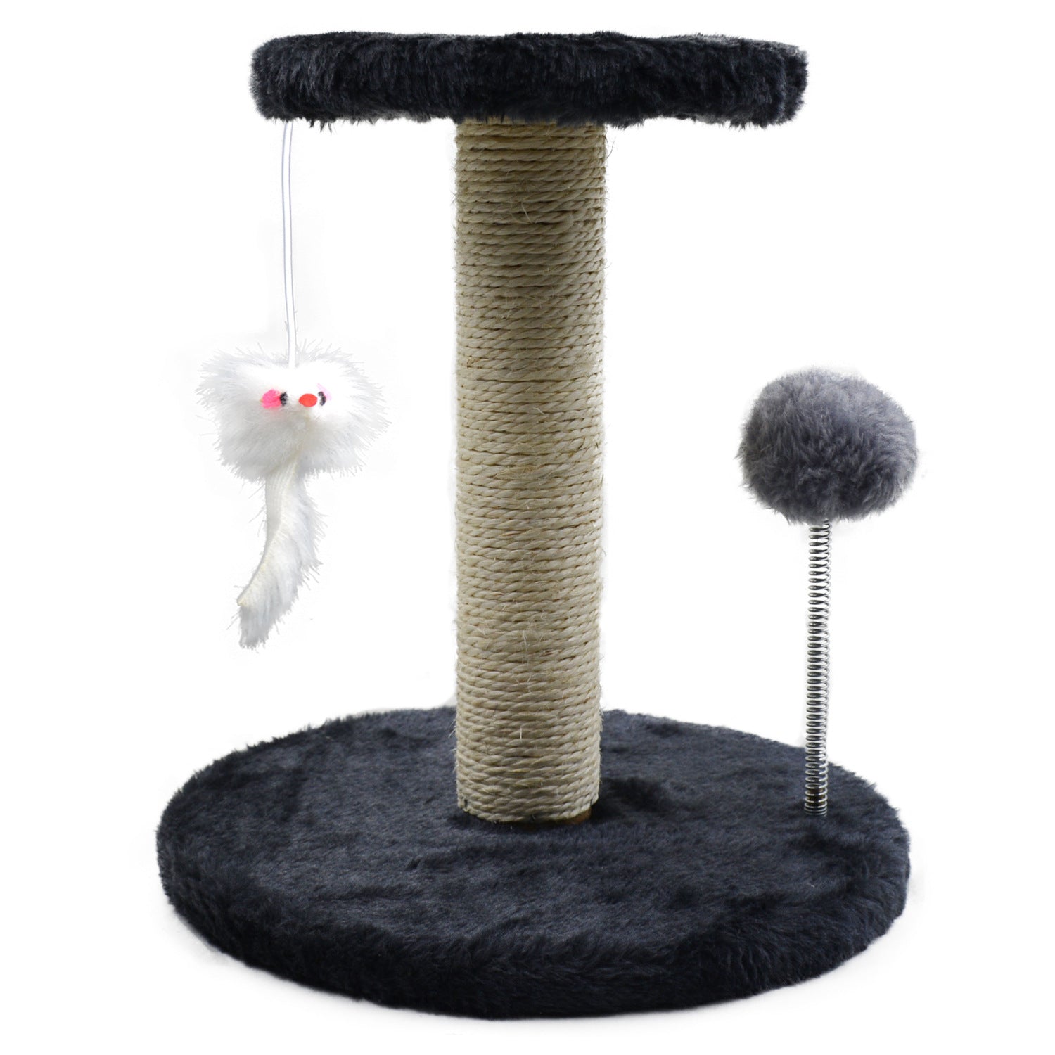KFX-7311549 Cat Climbing Frame with Scratching Pole in Plush Colors