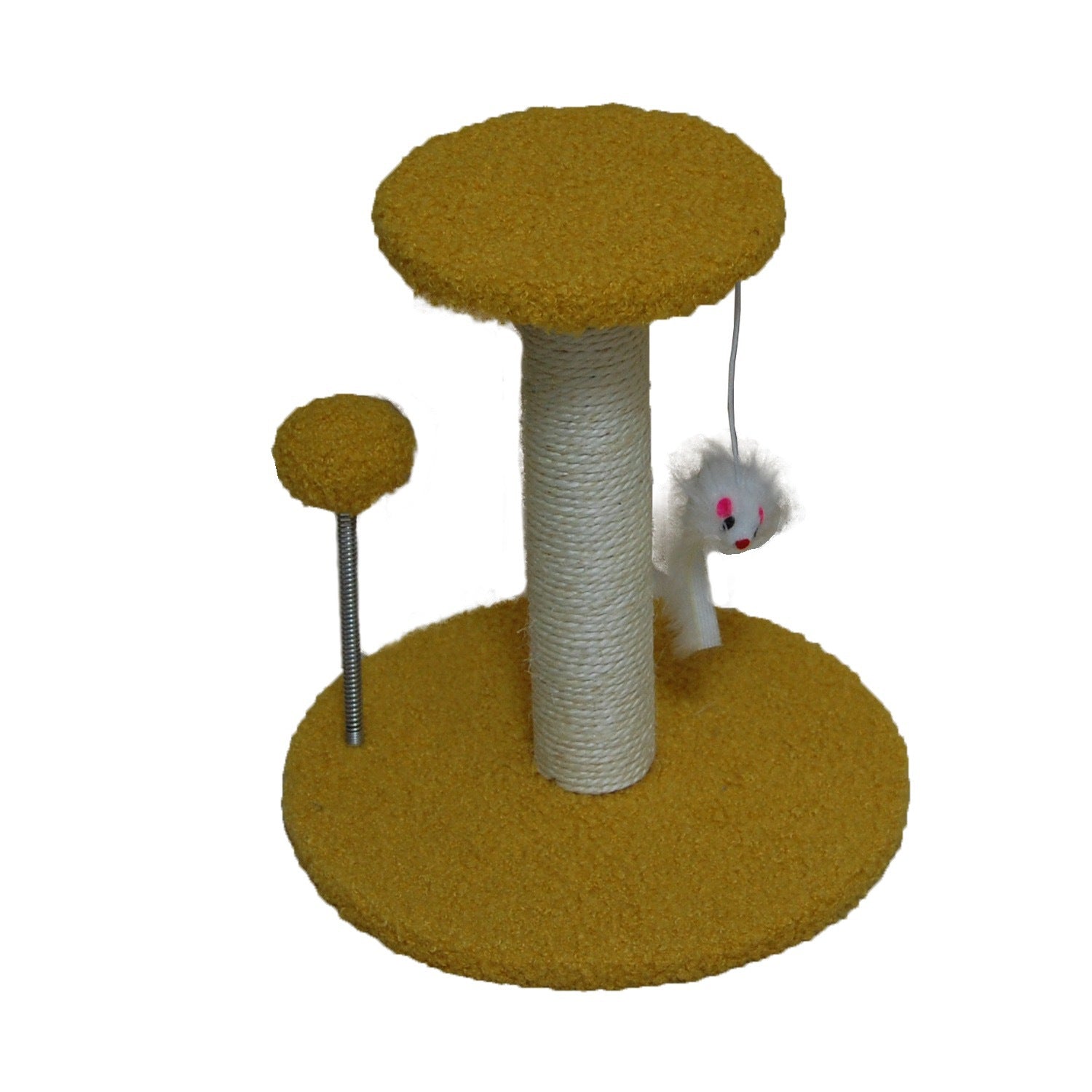 KFX-7311549 Cat Climbing Frame with Scratching Pole in Plush Colors