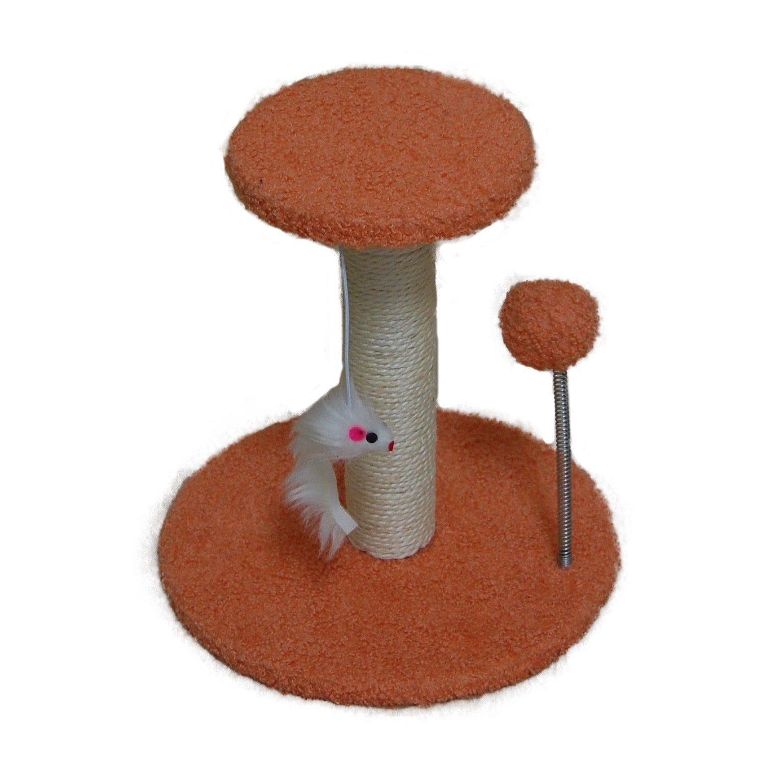 KFX-7311549 Cat Climbing Frame with Scratching Pole in Plush Colors