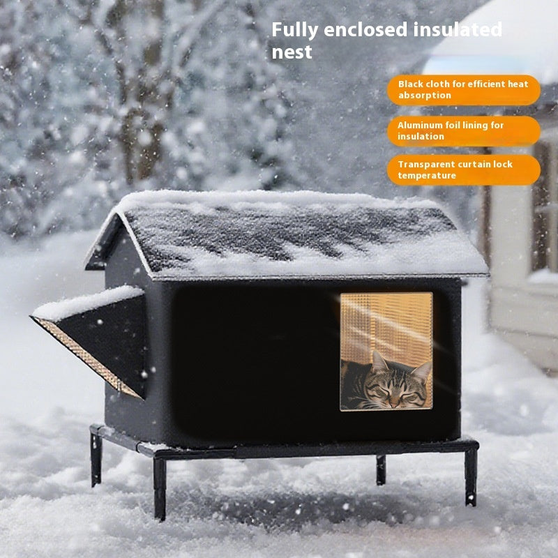 KFX-7311933 Universal Outdoor Insulated Pet Bed - Durable Oxford Cloth for Dogs and Cats