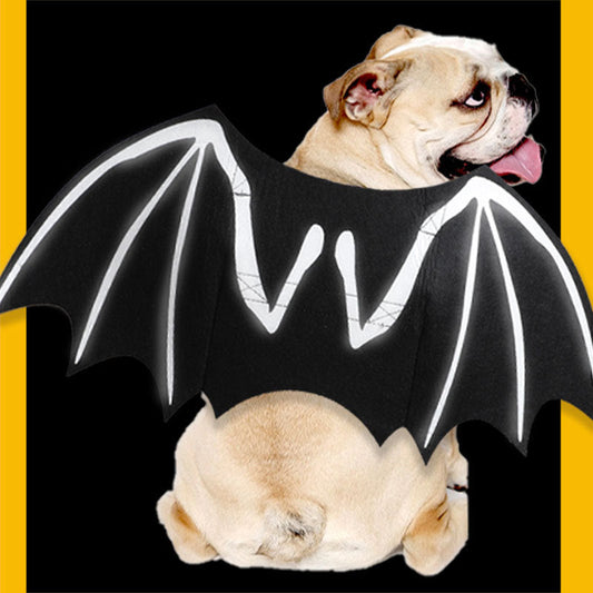 KFX-7312445 Luminous Black Felt Bat Wings Dog Costume in Sizes S, M, L