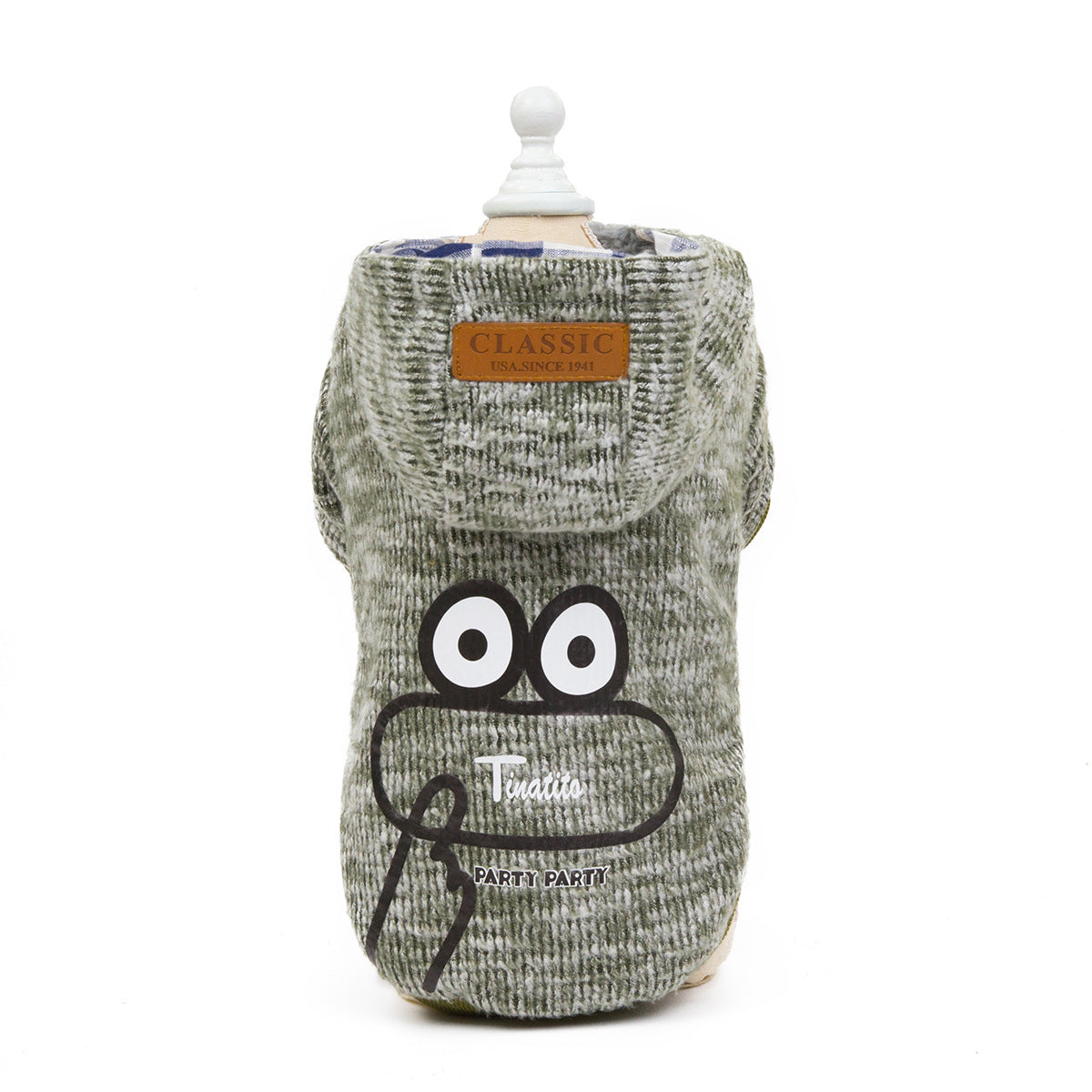 KFX-7312701 Casual Cotton Clothes for Dogs in Yellow, Gray, and Green - Sizes S to XXL