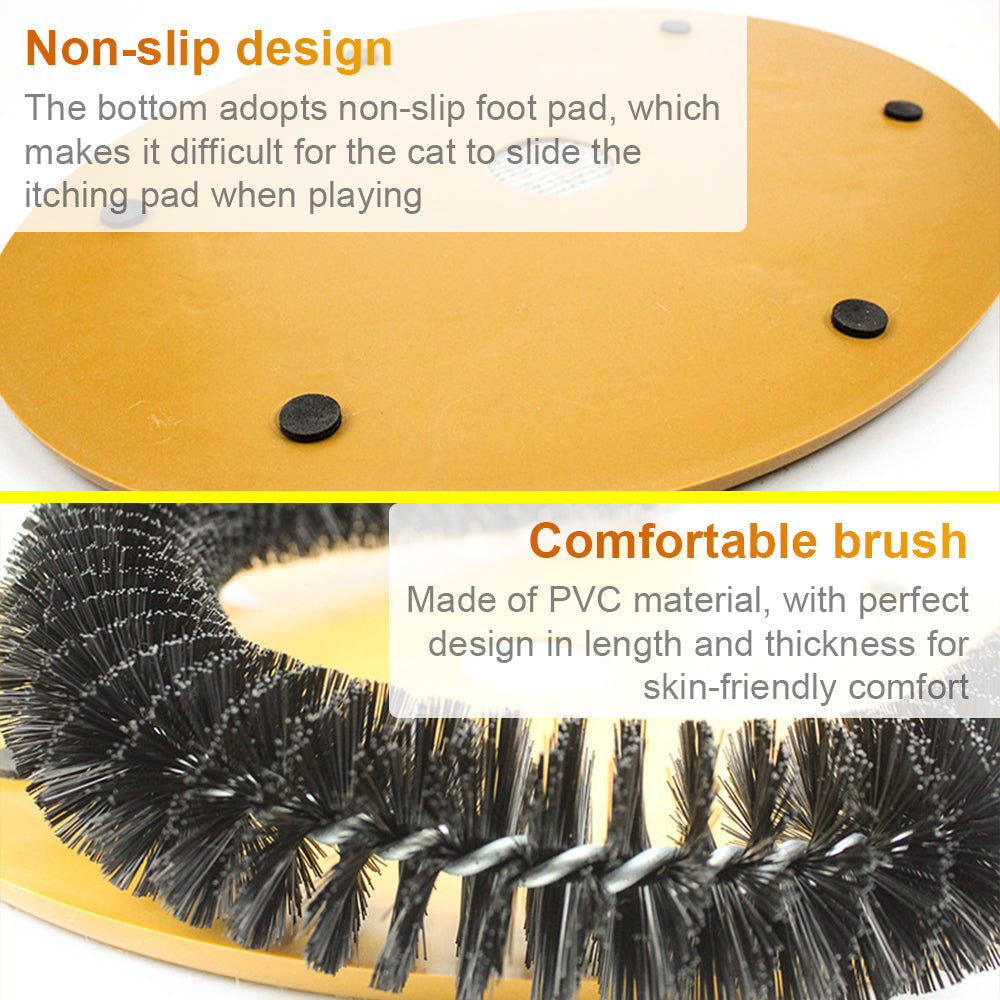 KFX-7319613 Arch Type Cat Rubbing Device with Massage Brush and Scratching Pad