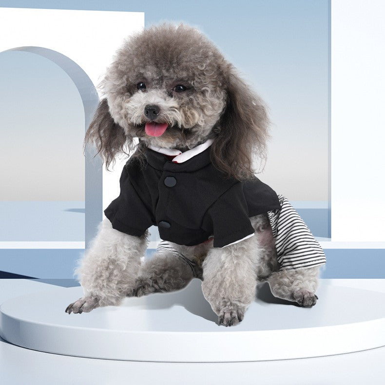 KFX-7324349 Lightweight Cotton Dog Clothing for Spring and Summer - Skirt and Four-Legged Pants, S to XL
