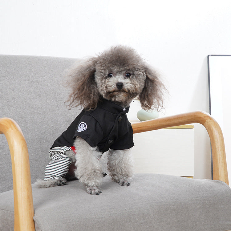 KFX-7324349 Lightweight Cotton Dog Clothing for Spring and Summer - Skirt and Four-Legged Pants, S to XL