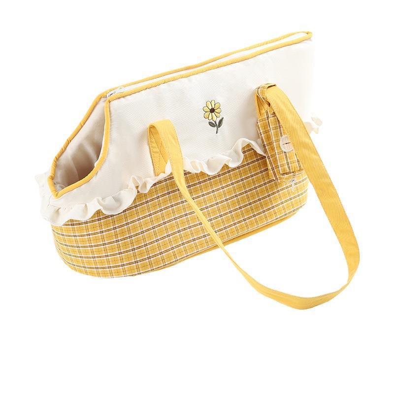KFX-7326013 Warm Cartoon-Patterned Portable Pet Satchel for Small Dogs and Cats