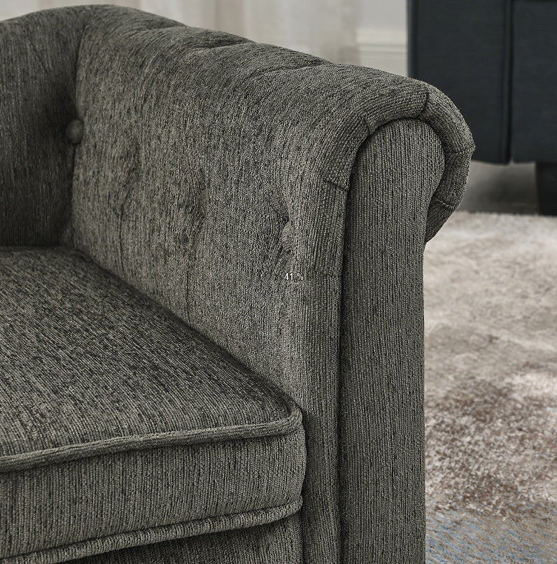 KFX-7328189 Durable Elevated Dog Sofa Bed for Medium and Large Dogs - Modern Dark Grey Design