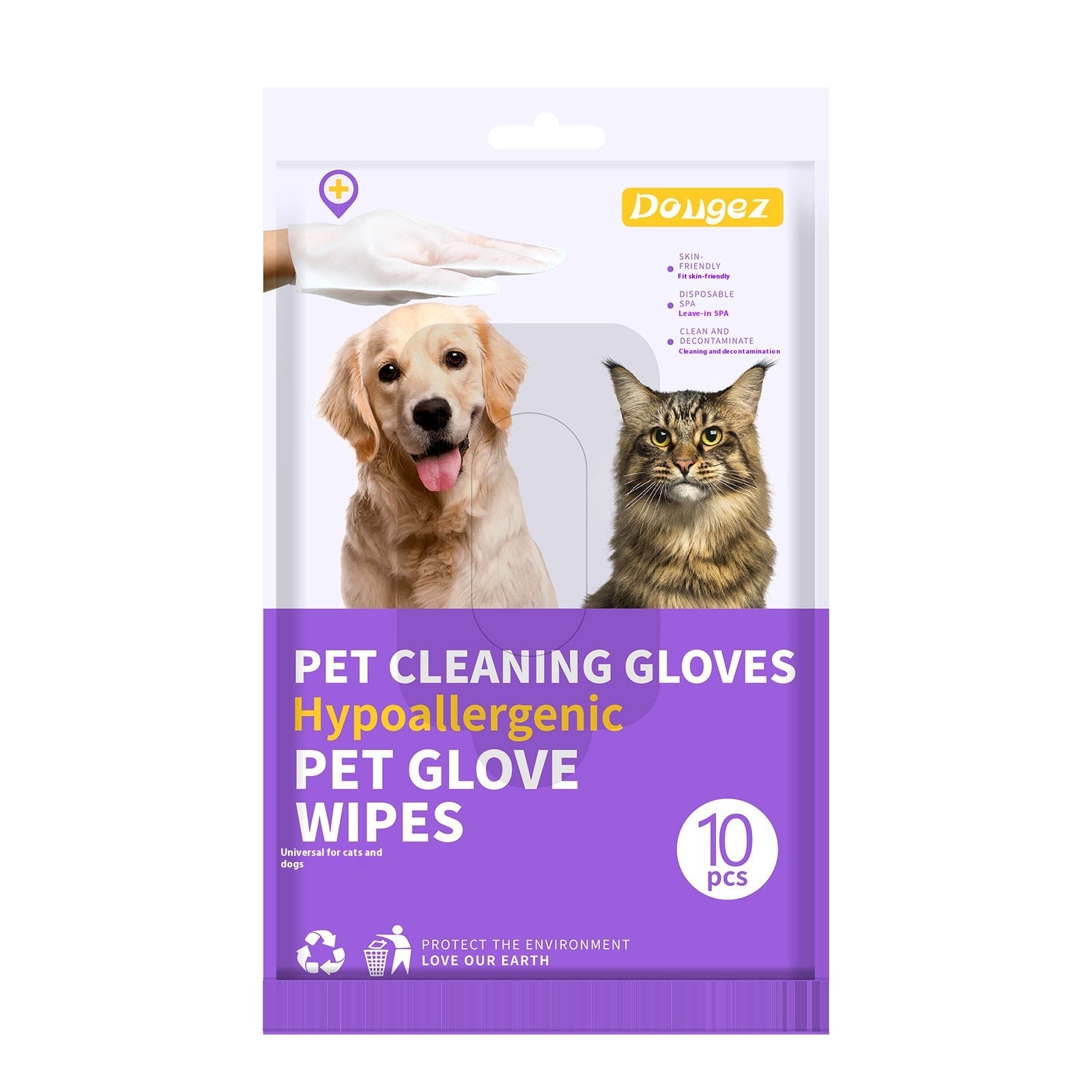 KFX-7329213 Pet Disposable Cleaning Gloves – 10 Pack for Cat Care and Hygiene
