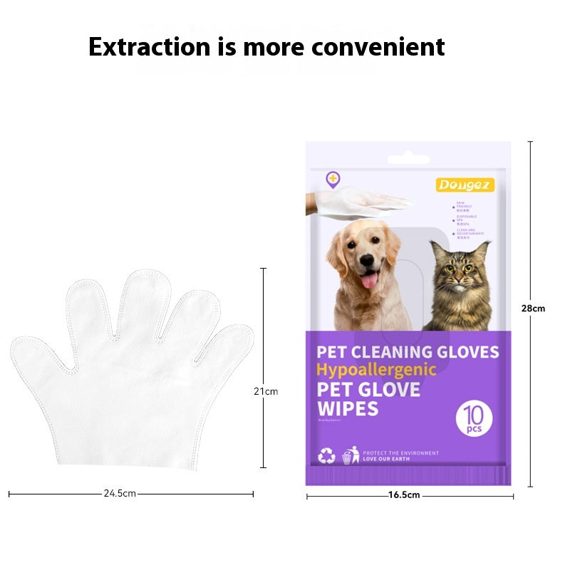 KFX-7329213 Pet Disposable Cleaning Gloves – 10 Pack for Cat Care and Hygiene