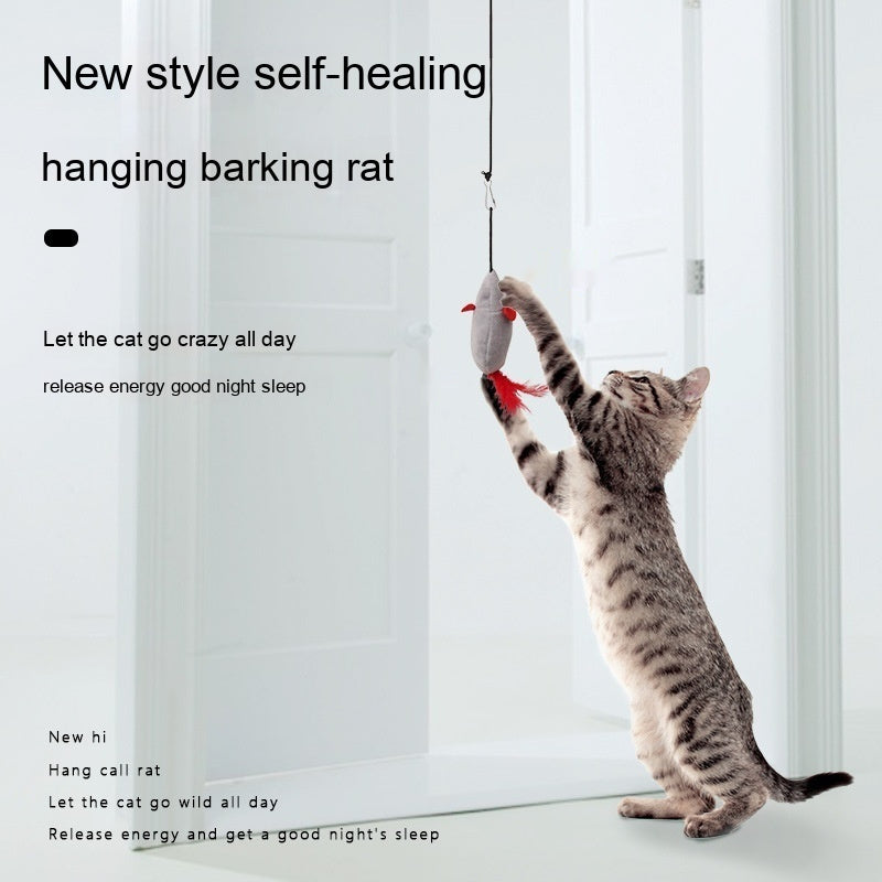 KFX-7330365 Plush Sounding Mouse Pet Toy for Cats – Interactive Fun and Playful Design