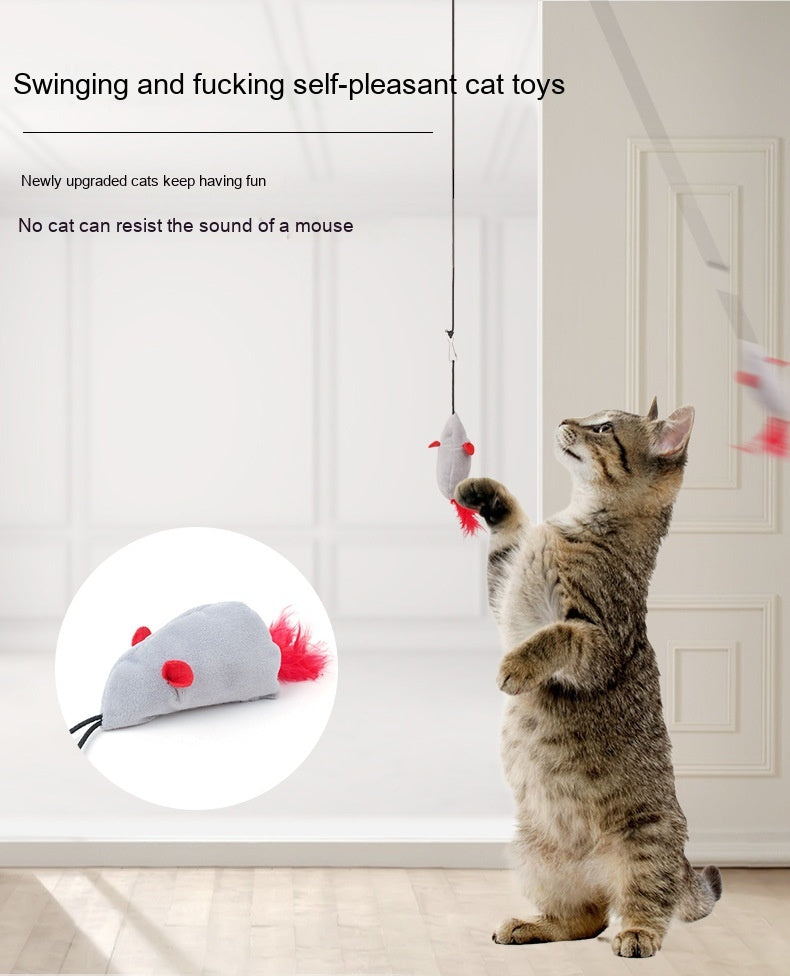 KFX-7330365 Plush Sounding Mouse Pet Toy for Cats – Interactive Fun and Playful Design