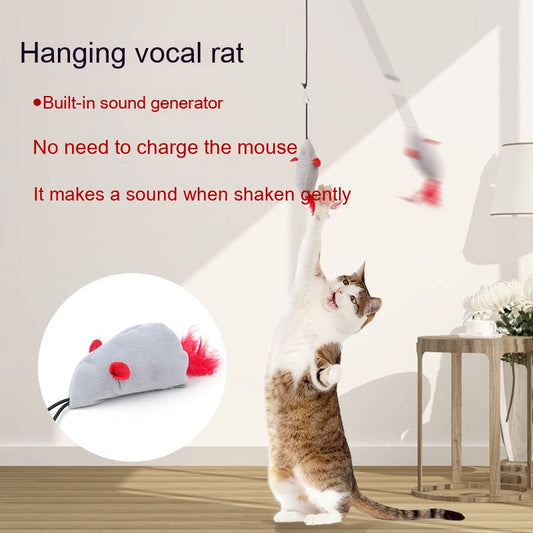 KFX-7330365 Plush Sounding Mouse Pet Toy for Cats – Interactive Fun and Playful Design